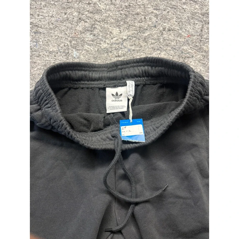 Adidas Originals Mens Trefoil French Terry‎ Shorts Black White Logo Small NEW